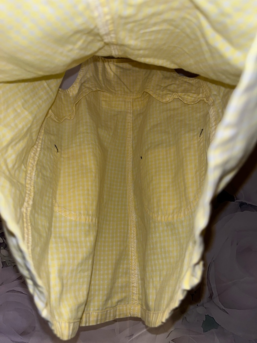 Vintage Polo Ralph Lauren Toddler Striped Dress Overall Yellow American Flag 2T - Picture 3 of 5